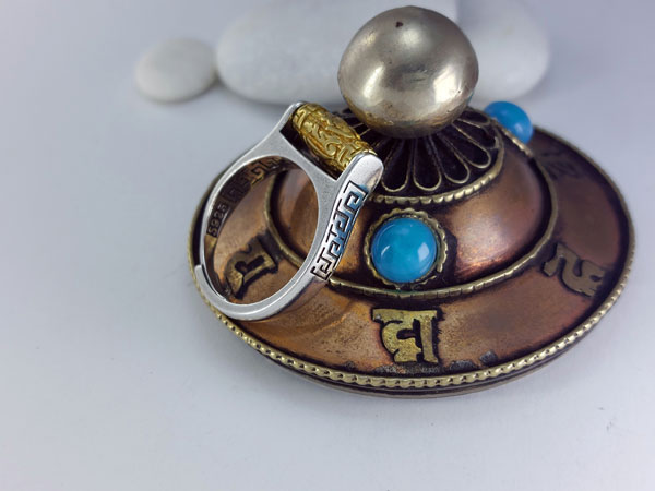 Tibetan ethnic silver ring.. Foto 2