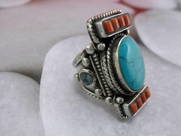 Aeródromo Haz todo con mi poder Idear Anillo artesanal tibetano. - 70 eur. - Joyería Anillos etnicos - Joyería  Étnica QAF