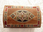 Damascene wooden inlay trunk box. Ref. CTG