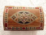 Damascene wooden inlay trunk box. Ref. CTG