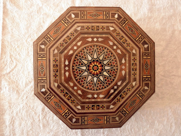 Damascene wooden inlay box. Foto 2