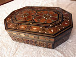 Damascene wooden inlay box. Ref. CTM