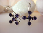 Ethnic Sterling silver and Amethyst earrings.. Ref. DCX