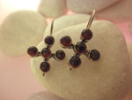 Garnet gemstones and Sterling silver earrings.. Ref. DCY