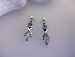 Ethnic Sterling silver and Moonstone earrings.. Ref. DFH