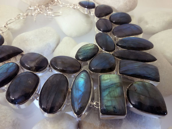 Labradorite and Sterling silver necklace.. Foto 2