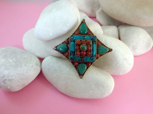 "Ga,u" Ethnic traditional Tibetan pendant.. Foto 1
