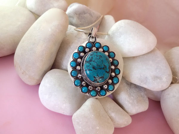 Turquoise and Sterling silver pendant. - 60 eur. - Jewellery Pendants