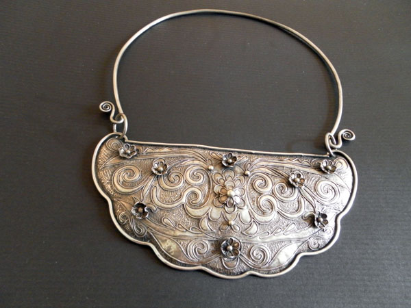 "Uigur" Traditional Silver necklace,. Foto 1