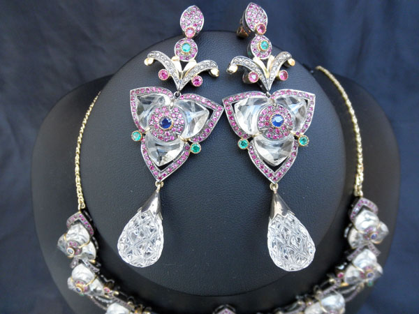 Vintage Victorian necklace and earrings.. Foto 6