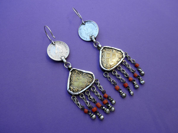 Pendientes artesanales etnicos.. Foto 3