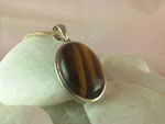 Tiger eye and Sterling silver pendant.. Ref. JGM