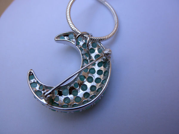 Colgante artesanal de plata y esmeraldas. Foto 3