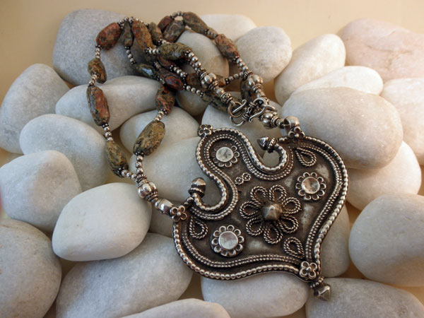 Indian ethnic Sterling silver necklace.. Foto 2