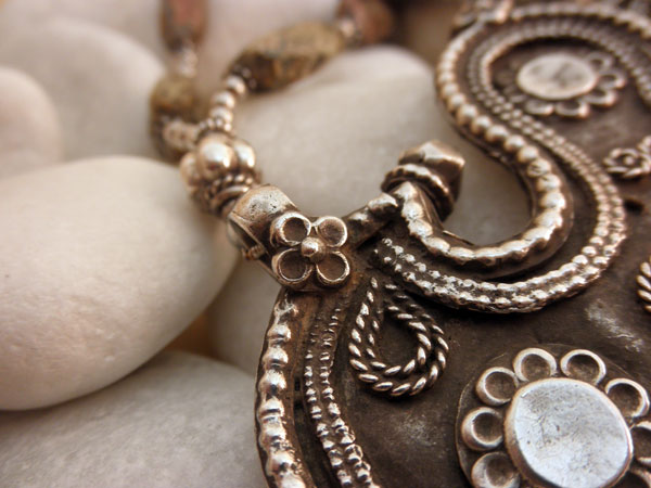 Indian ethnic Sterling silver necklace.. Foto 5