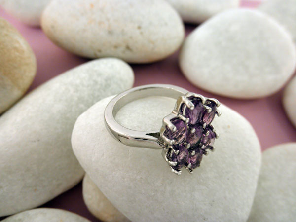 Handmade Sterling silver and Amethyst ring.. Foto 2