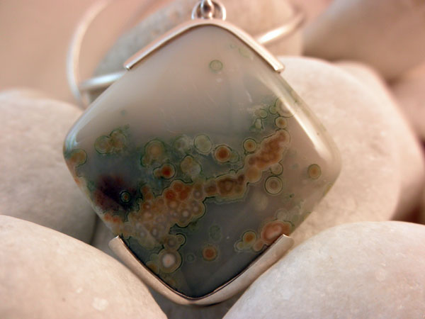 Agate and Sterling silver pendant.. Foto 1