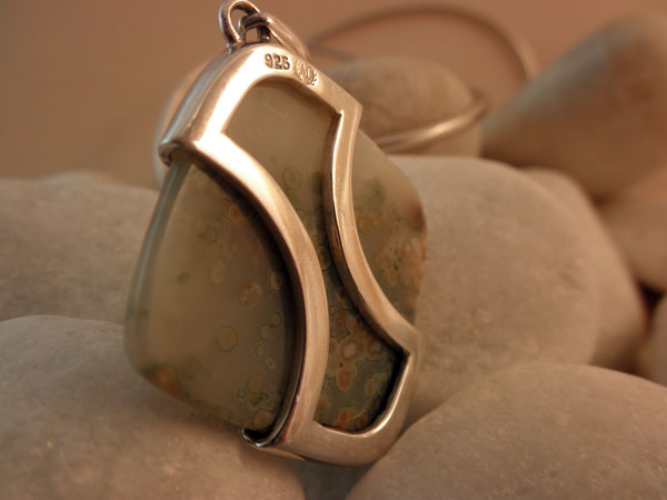 Agate and Sterling silver pendant.. Foto 3