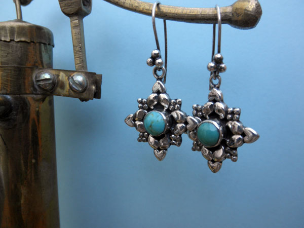 Pendientes de plata y Turquesa. Foto 2