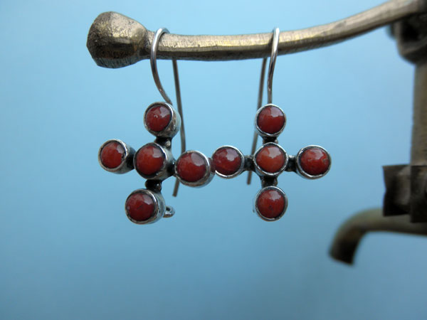 Pendientes de plata y Coral. Foto 1