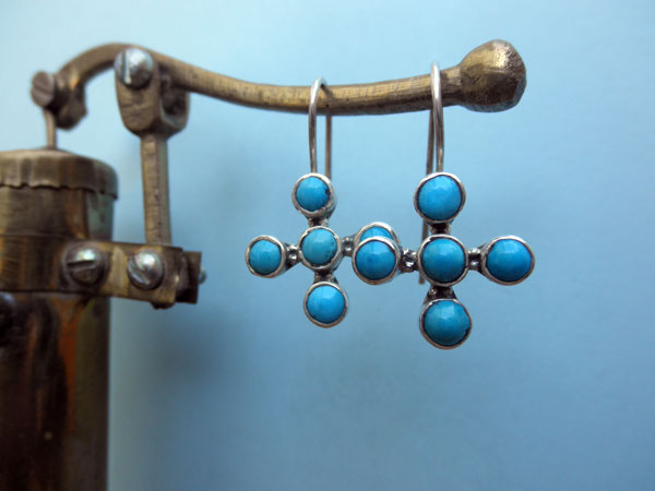 Pendientes de plata y Turquesa. Foto 1