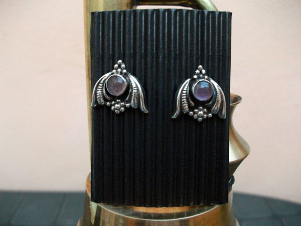 Pendientes de plata y Piedra de luna. Foto 1