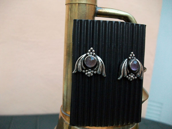 Pendientes de plata y Piedra de luna. Foto 2