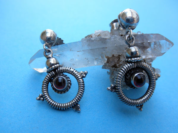 Pendientes de plata y amatista. Foto 2
