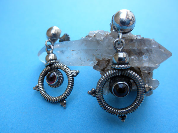 Pendientes de plata y amatista. Foto 3