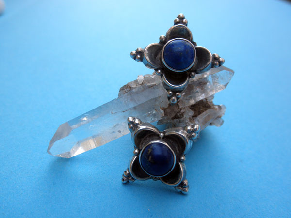 Pendientes de plata y Lapis lazuli. Foto 1