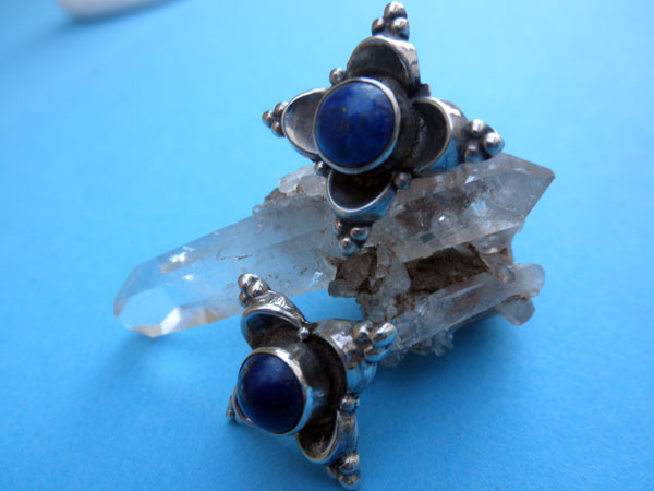 Pendientes de plata y Lapis lazuli. Foto 2
