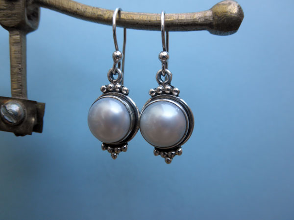 Pendientes de plata y Perlas. Foto 1