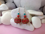 Tibetan traditional earrings.. Ref. MHY