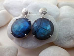 Madagascar Labradorite and Sterling silver earrings.. Ref. MIW