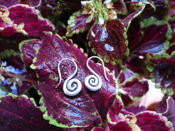 Ethnic silver earrings "karen".. Foto 2