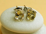 Sterling silver earrings and citrine quartz gems.. Ref. MJF