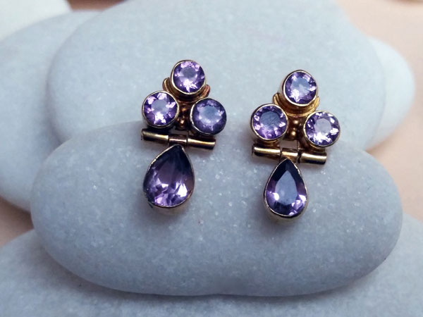 Amethyst earrings.. Foto 1