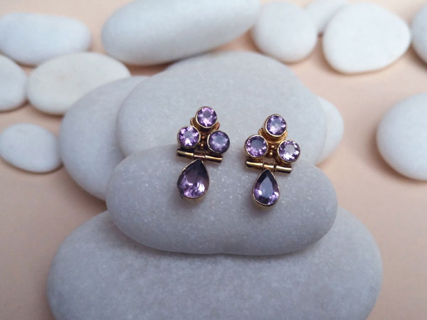 Amethyst earrings.. Foto 2