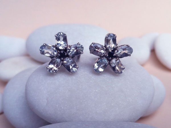 Aquamarine and sapphire earrings.. Foto 1