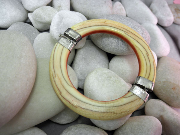 Antique Sterling silver and ivory bracelet.. Foto 1