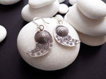 Handmade silver ethnic earrings.. Ref. NFR