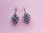 Ethnic Sterling silver earrings with faceted amethyst gems.. Ref. NFZ
