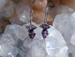 Ethnic silver and amethyst earrings.. Ref. NJM