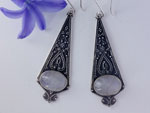 Moonstone and Sterling silver ethnic earrings.. Ref. NKL