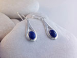 Ethnic silver and lapis lazuli earrings.. Ref. NLO