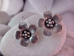 Handmade ethnic earrings "karen" made in silver.. Ref. NLV