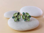 Vintage Sterling silver with Peridots and Emeralds earrings.. Ref. NMC