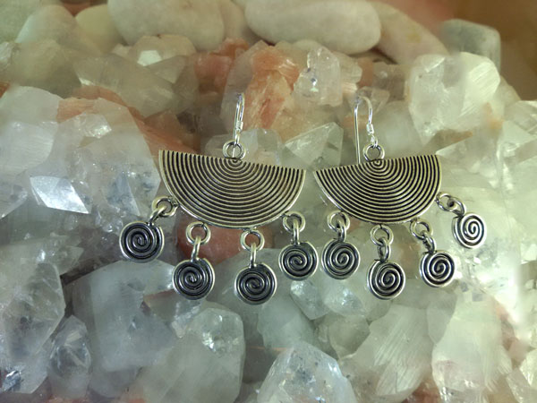 "Karen" Ethnic Sterling silver earrings.. Foto 1