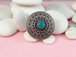 Turquoise and Sterling silver ethnic ring.. Ref. TDR