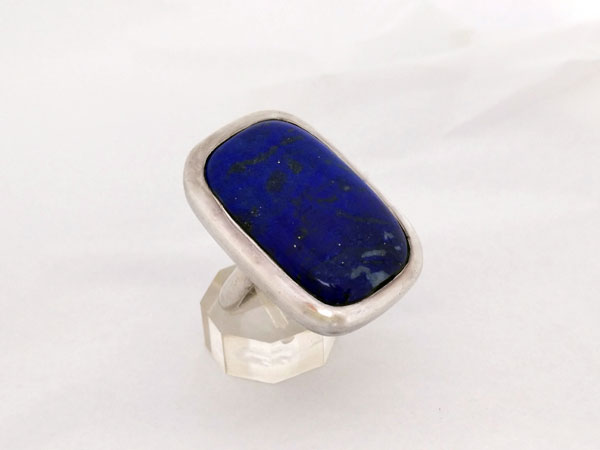 Ethnic Sterling silver and Lapis lazuli ring.. Foto 2